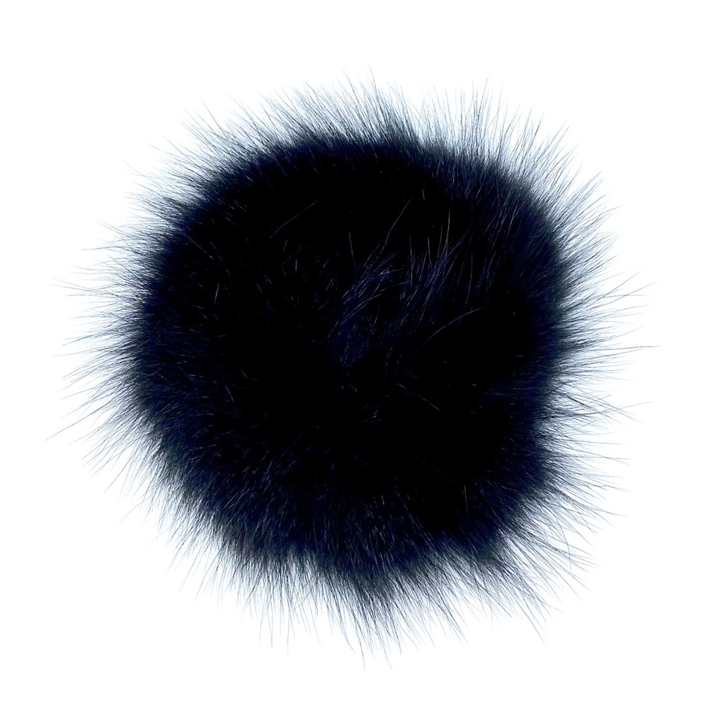 Jet Black Fur Scrunchie